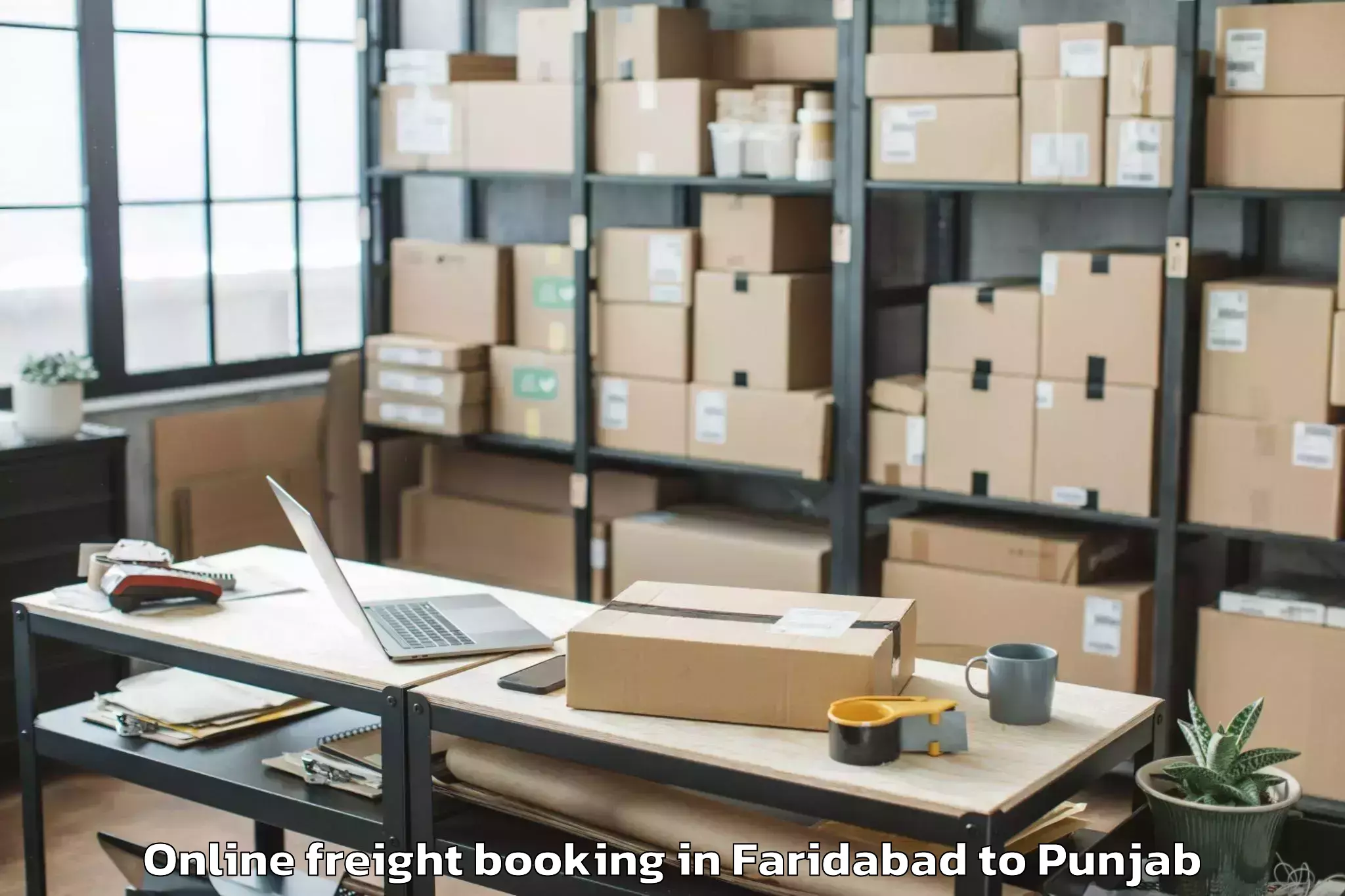 Professional Faridabad to Tapa Online Freight Booking